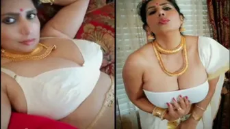 Married Aunty Exposing Her Massive Tits Craving Attention