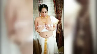 Married Aunty Exposing Her Massive Tits Craving Attention