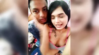 Kissing My Indian Gf While She Exposes Her Boobs For Me