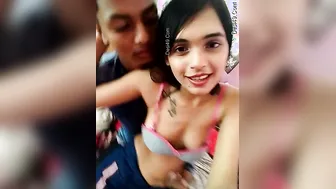 Kissing My Indian Gf While She Exposes Her Boobs For Me