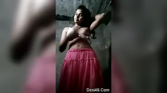 Village GF Slowly Stripping Naked Revealing Everything