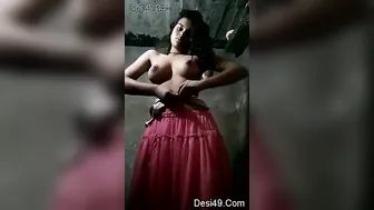 Village GF Slowly Stripping Naked Revealing Everything
