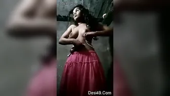 Village GF Slowly Stripping Naked Revealing Everything