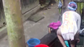 Innocent Babe Bathing Outdoors Completely Naked In Nature