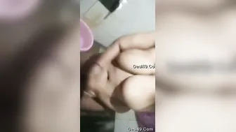 Chubby Married Woman Bathing Alone Caught On Hidden Camera