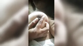 Amateur Babe Proudly Displaying Her Big Natural Tits On Cam