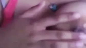 Desi Babe Sucking Her Own Tits And Fingering Herself For Me Now