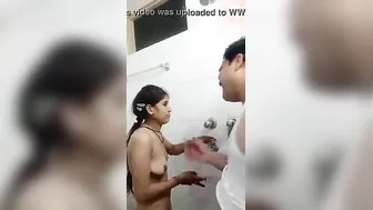 Indian couple bathroom sex action movie scene