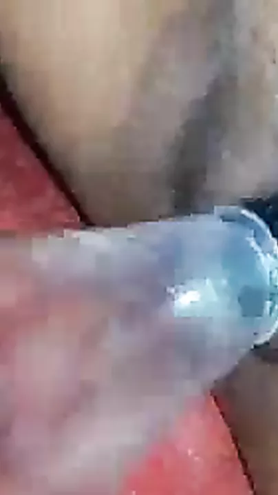 Aged Desi pussy masturbation with glass bottle
