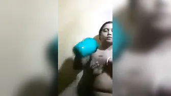 Breasty Tamil wife selfie nude bathroom episode