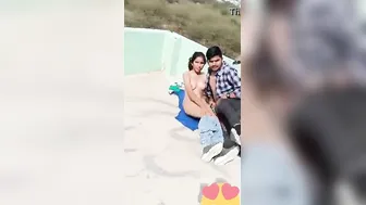 Desi paramours caught fucking in the outdoor MMS episode