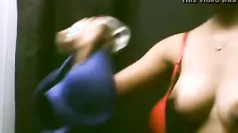 Trial room nude MMS dripped online by a peeping Tom