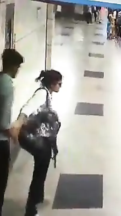 Metro station oral pleasure sex movie of a juvenile and horny couple