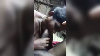 Aged Bengali aunty engulfing rod of neighbour for money