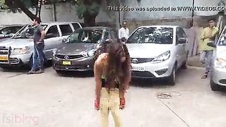 Telegu Actress getting undressed outdoors clip