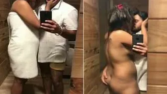 Punjabi Lovers Kissing And Romancing Taking Selfies Together