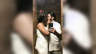 Punjabi Lovers Kissing And Romancing Taking Selfies Together