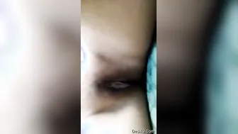 Indian GF Squeezing Her Tits While Fingering Herself