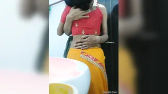 Desi Couple Getting Dirty Together In The Bathroom At Home