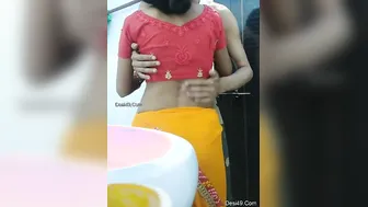 Desi Couple Getting Dirty Together In The Bathroom At Home