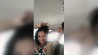 Lovers Getting Intimate In The Car Sucking And Kissing Wildly