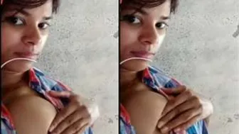 Sweet Girl Flashing Her Boobs During Private Video Chat Session