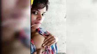 Sweet Girl Flashing Her Boobs During Private Video Chat Session
