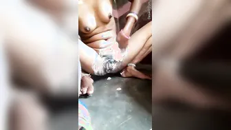 Married Woman Masturbating With Cucumber In Bedroom Alone
