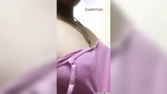 Busty Indian Babe Proudly Displaying Her Big Natural Tits
