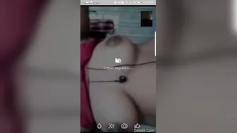 Horny Girl Flashing Boobs And Touching Herself On Video Call