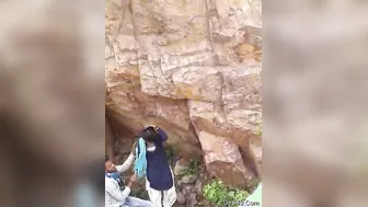 College Lovers Having Risky Outdoor Sex In Hidden Spot Nearby