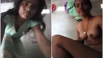 Desi Village Babe Undressing And Showing Tits And Pussy Close