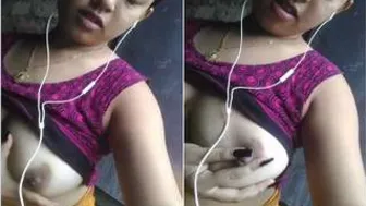 My GF Proudly Showing Off Her Perky Natural Boobs For Me