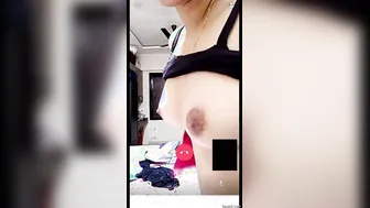 GF Stripping And Showing Her Boobs On Private Video Call