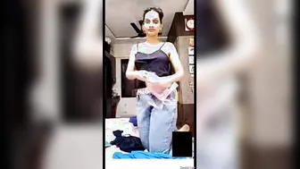 GF Stripping And Showing Her Boobs On Private Video Call