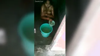 Spying On My Indian Wife Taking Her Morning Bath Naked