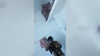 Catching Tamil Wife Dressing Up After Hot Shower Session At Home
