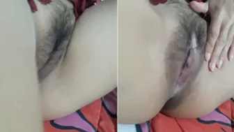 Indian Wife Spreading Her Legs Showing Her Pussy Needing More