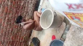 Mallu Bhabhi Bathing Outside Getting Wet And Ready For Action