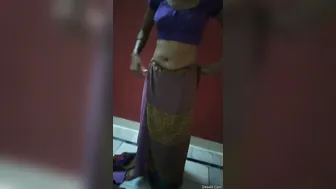 Married Bhabhi Undressing Showing Her Tits And Pussy For Lover