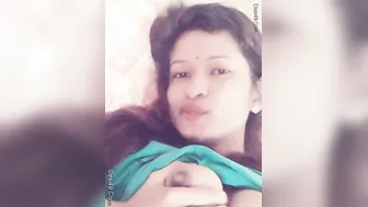My Cute GF Showing Off Her Natural Boobs Just For Me