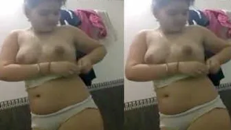 Indian GF Stripping Naked In Bathroom Ready To Shower