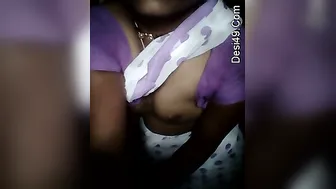 Indian Milf Neighbor Flashing Her Big Mature Tits For Me