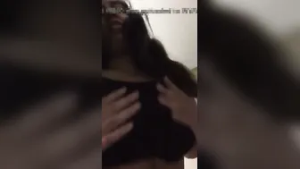 Sexy Desi Babe Playing With Her Natural Tits Just For Me