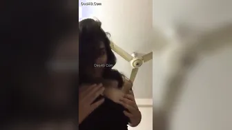 Sexy Desi Babe Playing With Her Natural Tits Just For Me