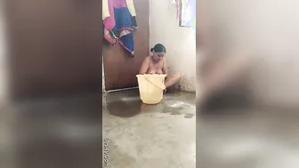 Spying On My Indian Wife Bathing And Soaping Her Wet Body