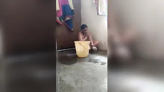 Spying On My Indian Wife Bathing And Soaping Her Wet Body