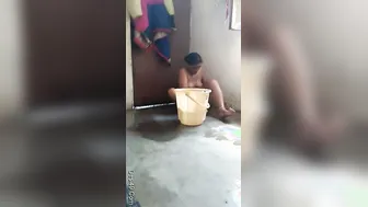 Spying On My Indian Wife Bathing And Soaping Her Wet Body