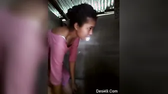 Indian GF Bathing Captured On Selfie Mode At Home
