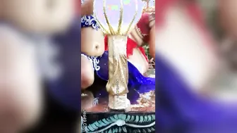 Busty Desi Bar Dancer Showing Her Massive Natural Melons On Stage